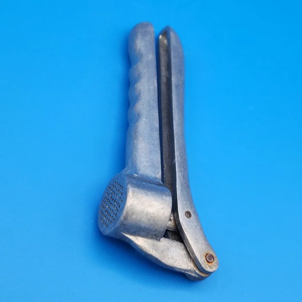 Vintage Aluminum Brevettato Garlic Press‎ Made in Italy